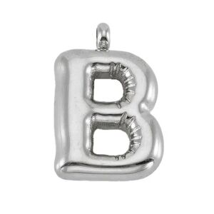 Initial 'B' Pendant Stainless Steel